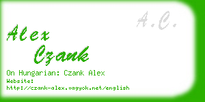 alex czank business card